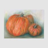 Pumpkin Patch Herbsttrio Pastel Art Seidenpapier (Vorderseite)