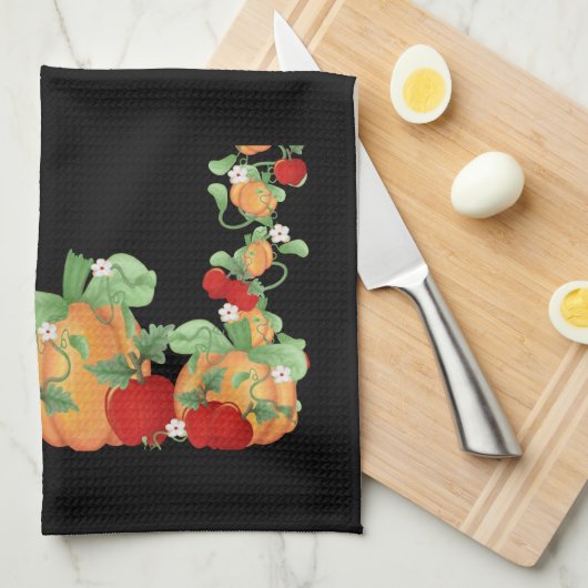 Pumpkin Patch Hexe Geschirrtuch (Viertel Falte)