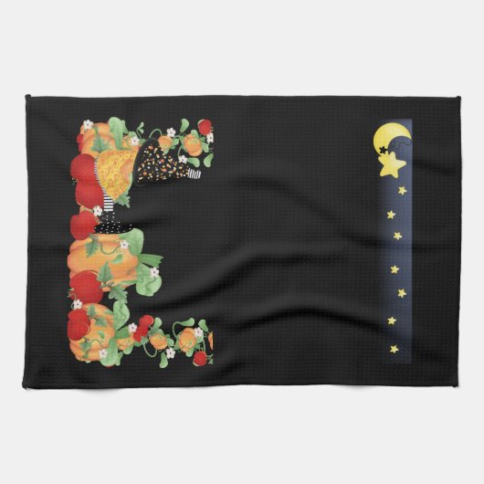 Pumpkin Patch Hexe Geschirrtuch (Horizontal)