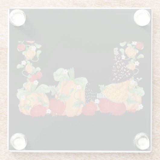 Pumpkin Patch Hexe Glasuntersetzer (Rückseite)