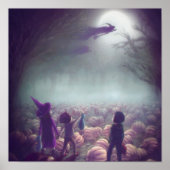 Pumpkin-Patch-Hexen fliegen in der Vergangenheit T Poster (Vorne)