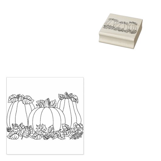 Pumpkin Patch Illustration Art Briefmarke Gummistempel (Stempel)