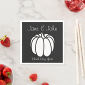 Pumpkin Patch in Black Napkins Serviette (Beispiel)