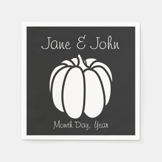 Pumpkin Patch in Black Napkins Serviette (Vorderseite)