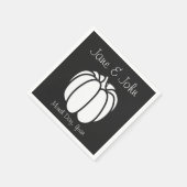 Pumpkin Patch in Black Napkins Serviette (Ecke)
