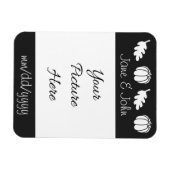 Pumpkin Patch in Black Rett-the-Date Magnet (Horizontal)