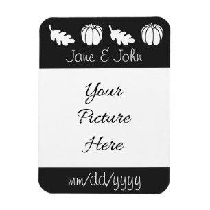 Pumpkin Patch in Black Rett-the-Date Magnet