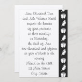 Pumpkin Patch in Black Wedding Einladung (Vorne/Hinten)