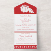 Pumpkin Patch in Cherry All In One Einladung (Innen Boden)