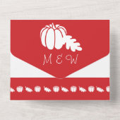 Pumpkin Patch in Cherry All In One Einladung (Rückseite)