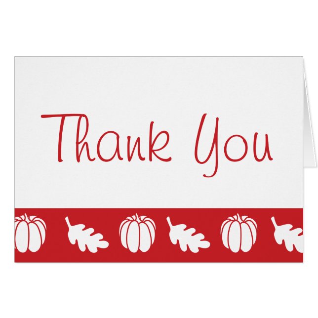 Pumpkin Patch in Cherry Danke-Card (Vorderseite (Horizontal))