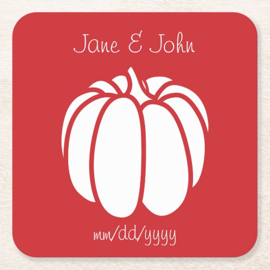 Pumpkin Patch in Cherry Paper Untersetzer (Vorderseite)