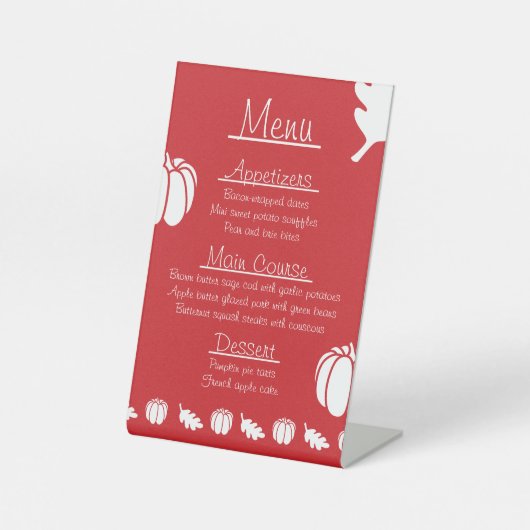 Pumpkin-Patch in Cherry Pedestal-Zeichen Sockelschild (Vorderseite)