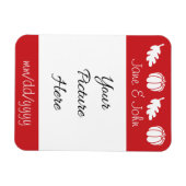 Pumpkin Patch in Cherry Rett-the-Date Magnet (Horizontal)