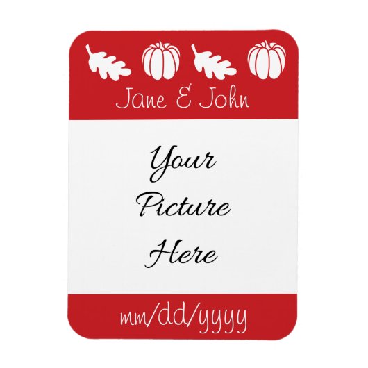 Pumpkin Patch in Cherry Rett-the-Date Magnet (Vertikal)