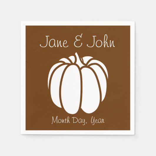 Pumpkin Patch in Chocolate Napkins Serviette (Vorderseite)