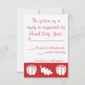 Pumpkin-Patch in der Cherry RSVP-Karte RSVP Karte (Rückseite)