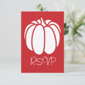 Pumpkin-Patch in der Cherry RSVP-Karte RSVP Karte (Stehend Vorderseite)