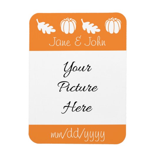 Pumpkin Patch in Orange Rett-the-Date Magnet (Vertikal)