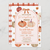Pumpkin Patch joint brothers birthday bash Autumn Einladung (Vorne/Hinten)
