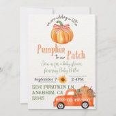 Pumpkin Patch Kinderdusche Einladung (Vorderseite)