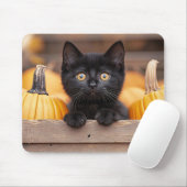 Pumpkin Patch Kitten Mousepad (Mit Mouse)