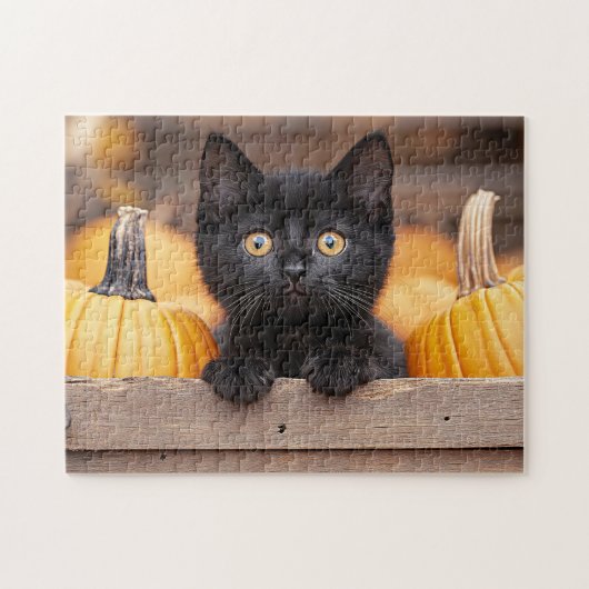 Pumpkin Patch Kitten Puzzle (Horizontal)