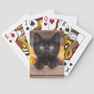 Pumpkin Patch Kitten Spielkarten