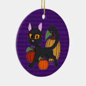 Pumpkin Patch Kitty Cat Keramik Ornament (Rechts)