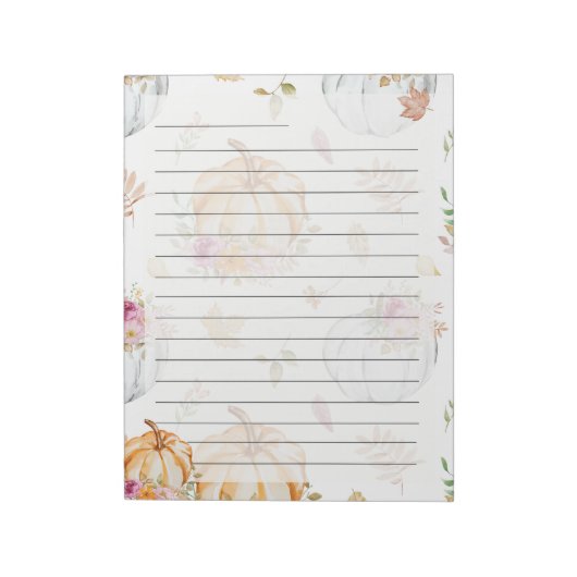 Pumpkin Patch Letter Notepad – Autumn Stationery Notizblock (Rotiert)