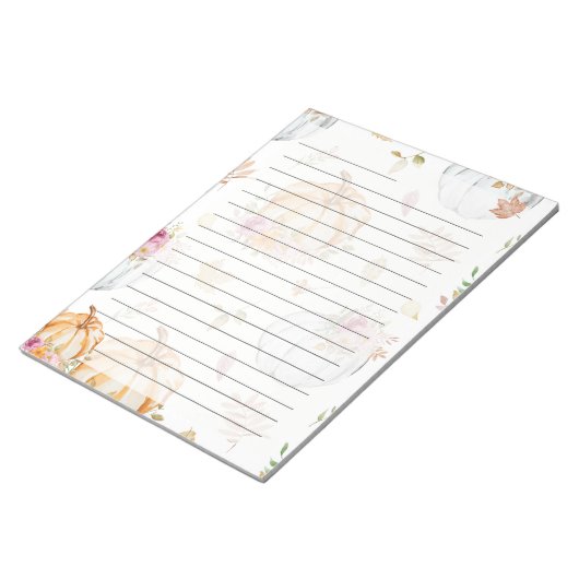 Pumpkin Patch Letter Notepad – Autumn Stationery  Notizblock (angewinkelt)