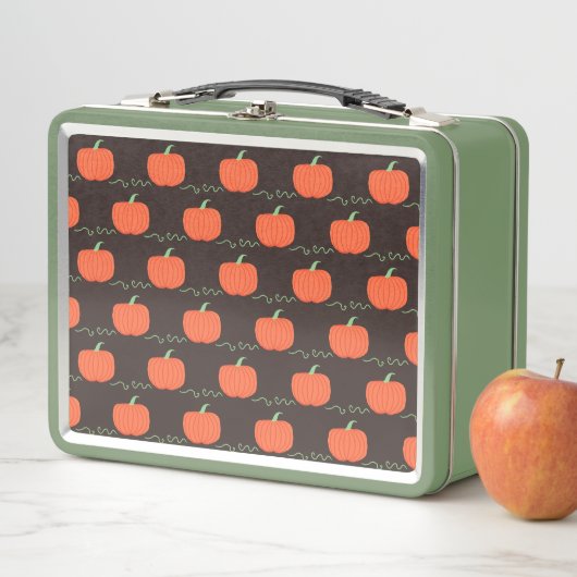 Pumpkin Patch Metal Lunchbox (Brown & Orange) (Beispiel)