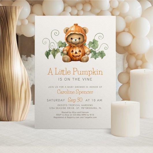 Pumpkin Patch Minimalistische Kinderdusche Einladu Einladung