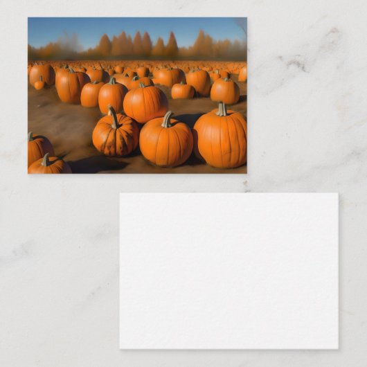 PUMPKIN PATCH MIT DEM WALD MITTEILUNGSKARTE (Vorne/Hinten)