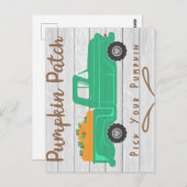 Pumpkin Patch mit Farm Truck von Pumpkins für den Postkarte (Vorne/Hinten)