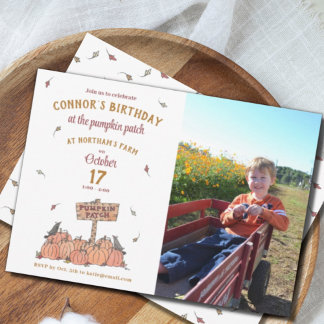 Pumpkin Patch mit Foto Birthday Party
