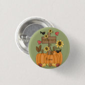 Pumpkin-Patch mit Namen Button (Vorne & Hinten)