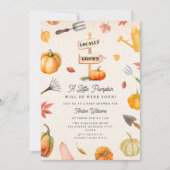 Pumpkin Patch Neutral Fall Baby Dusche Einladung (Vorderseite)