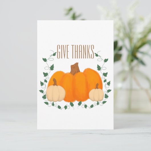 Pumpkin Patch Niedlich Fall Art Card (Stehend Vorderseite)