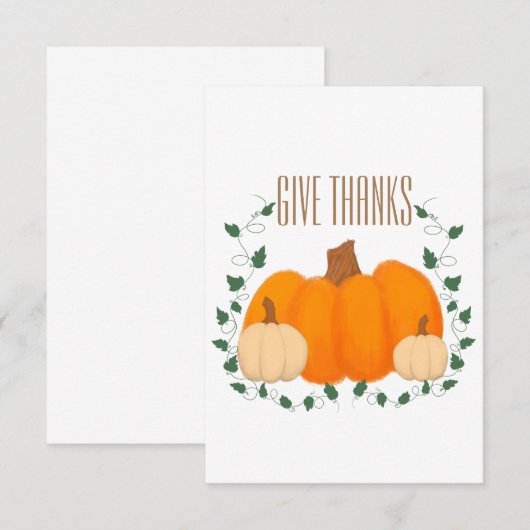 Pumpkin Patch Niedlich Fall Art Card (Vorne/Hinten)