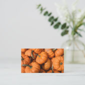 Pumpkin Patch Orange Harvest Garden Gourds Foto Visitenkarte (Stehend Vorderseite)