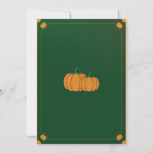 Pumpkin Patch Party Eine ernste Ansammlung Delikat Einladung (Rückseite)