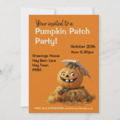 Pumpkin Patch Party Kinderfreundlich Halloween Fal Einladung (Vorderseite)