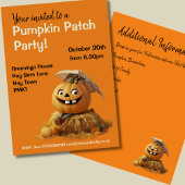 Pumpkin Patch Party Kinderfreundlich Halloween Fal Einladung