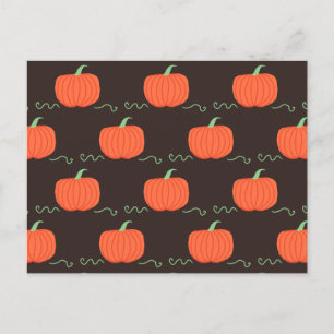 Pumpkin Patch Postcard (Brown & Orange) Feiertagspostkarte