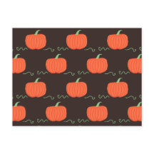 Pumpkin Patch Postcard (Brown & Orange)