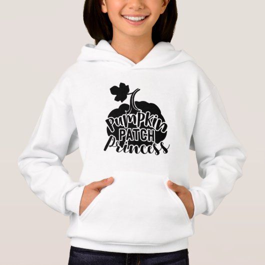 Pumpkin Patch Princess Typografie Hoodie (Vorderseite)