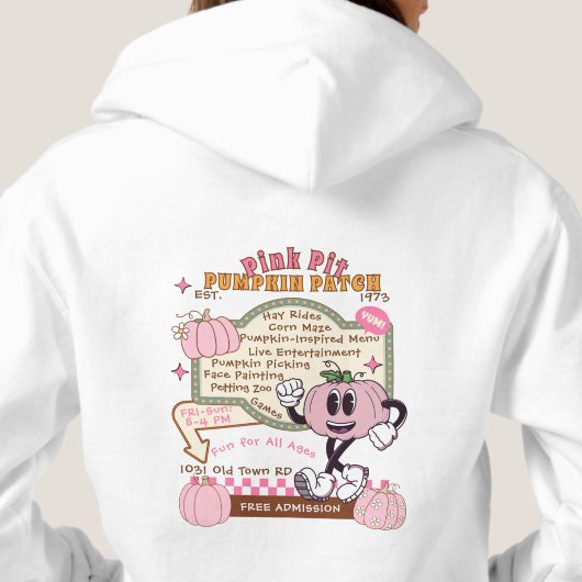 Pumpkin Patch Pumpkin Picking - Pink Pumpkin Hoodie