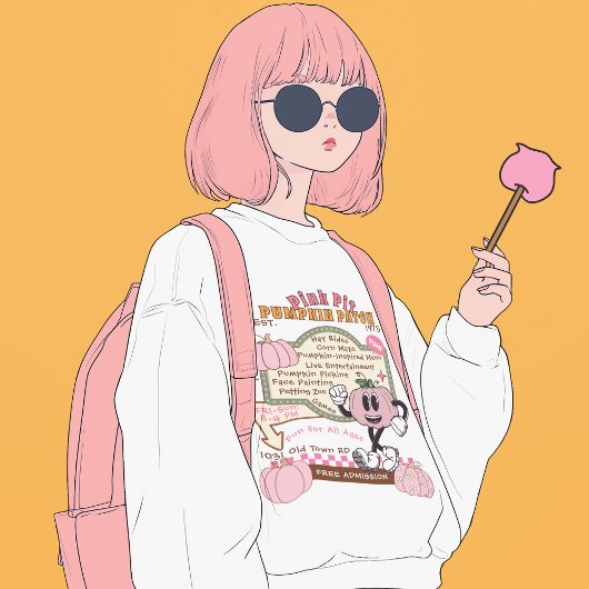 Pumpkin Patch Pumpkin Picking - Pink Pumpkin Sweatshirt