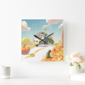 Pumpkin Patch Quadratische Wanduhr (Zuhause)